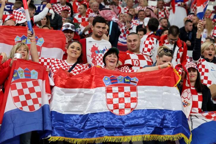 Aficionados croatas en Qatar